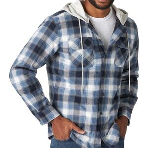 Brand new w/tags Wrangler Men's Long Sleeve Quilted Lined Flannel Shirt Jacket